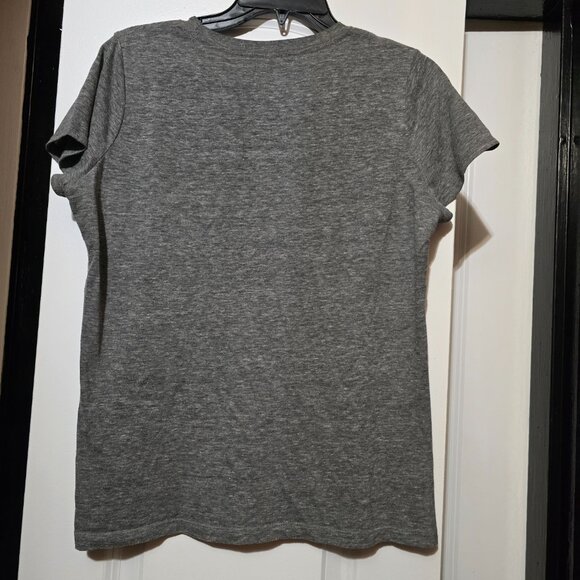 Women's Basic Grey Short Sleeve Tee w Stony Brook Logo Size Large - Picture 6 of 6